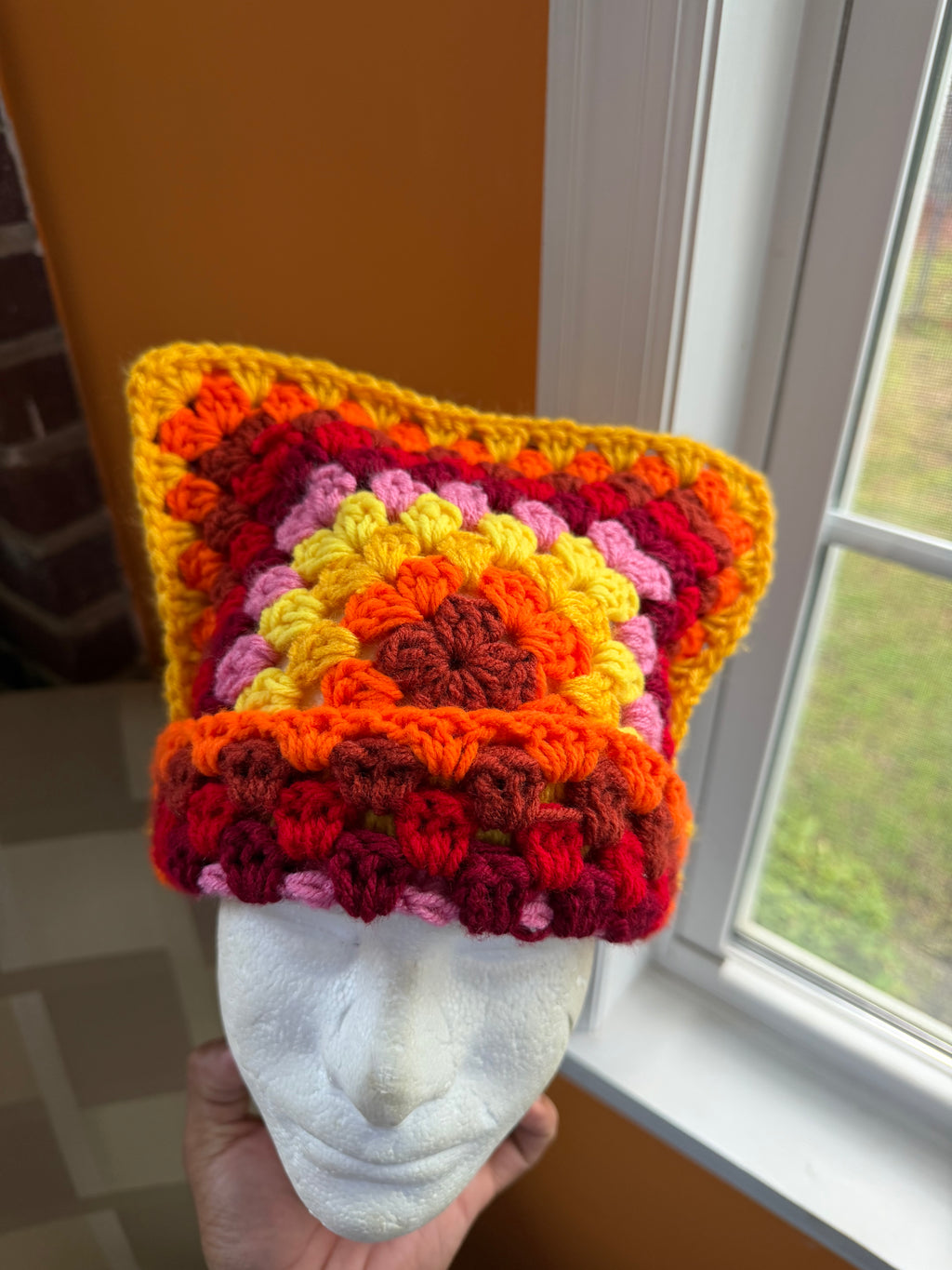 Sunset Granny Cat Beanie