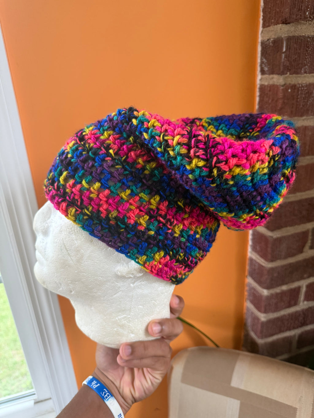 Rainbow Slouch Beanie