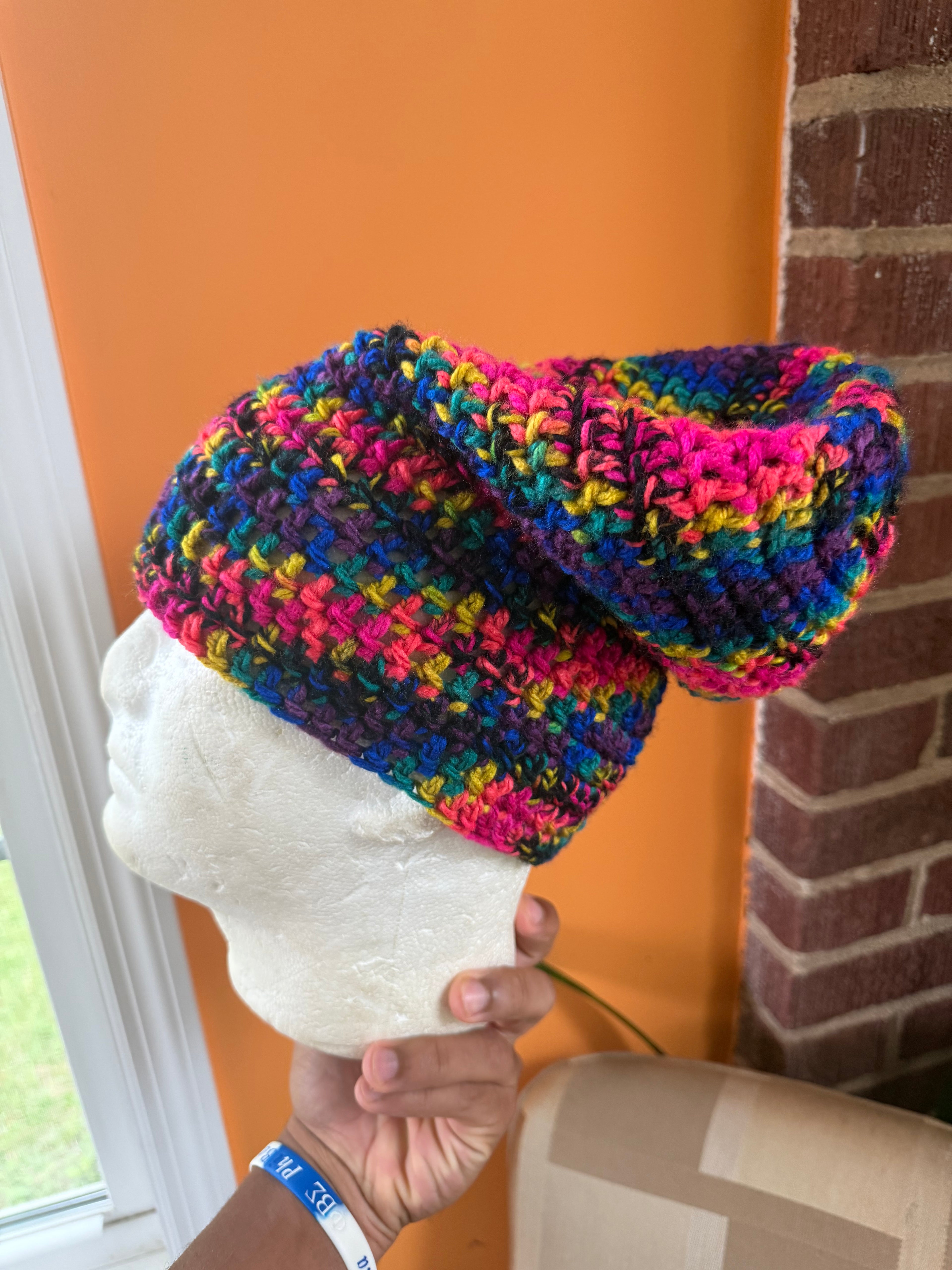 Rainbow Slouch Beanie