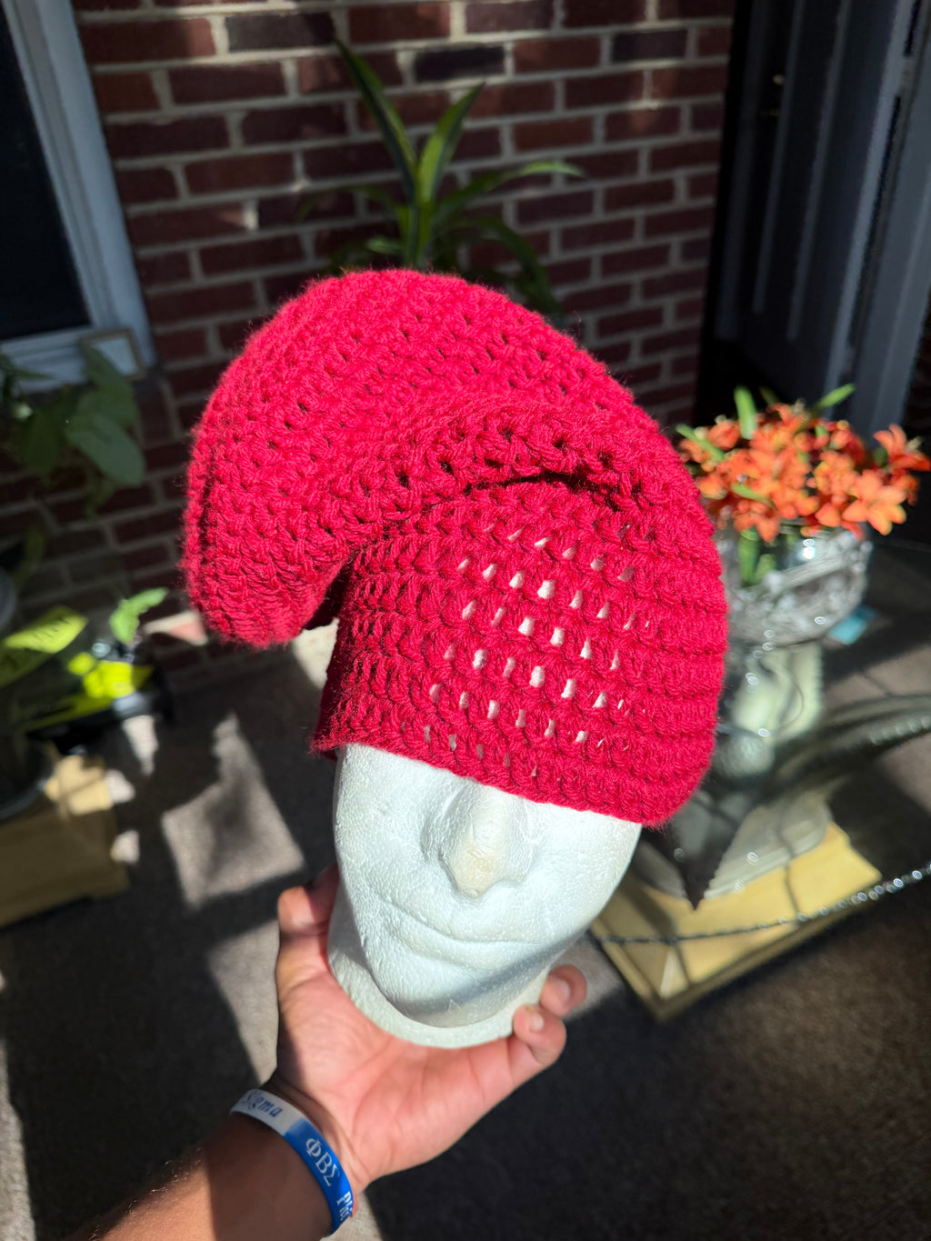 Crimson Slouch Beanie