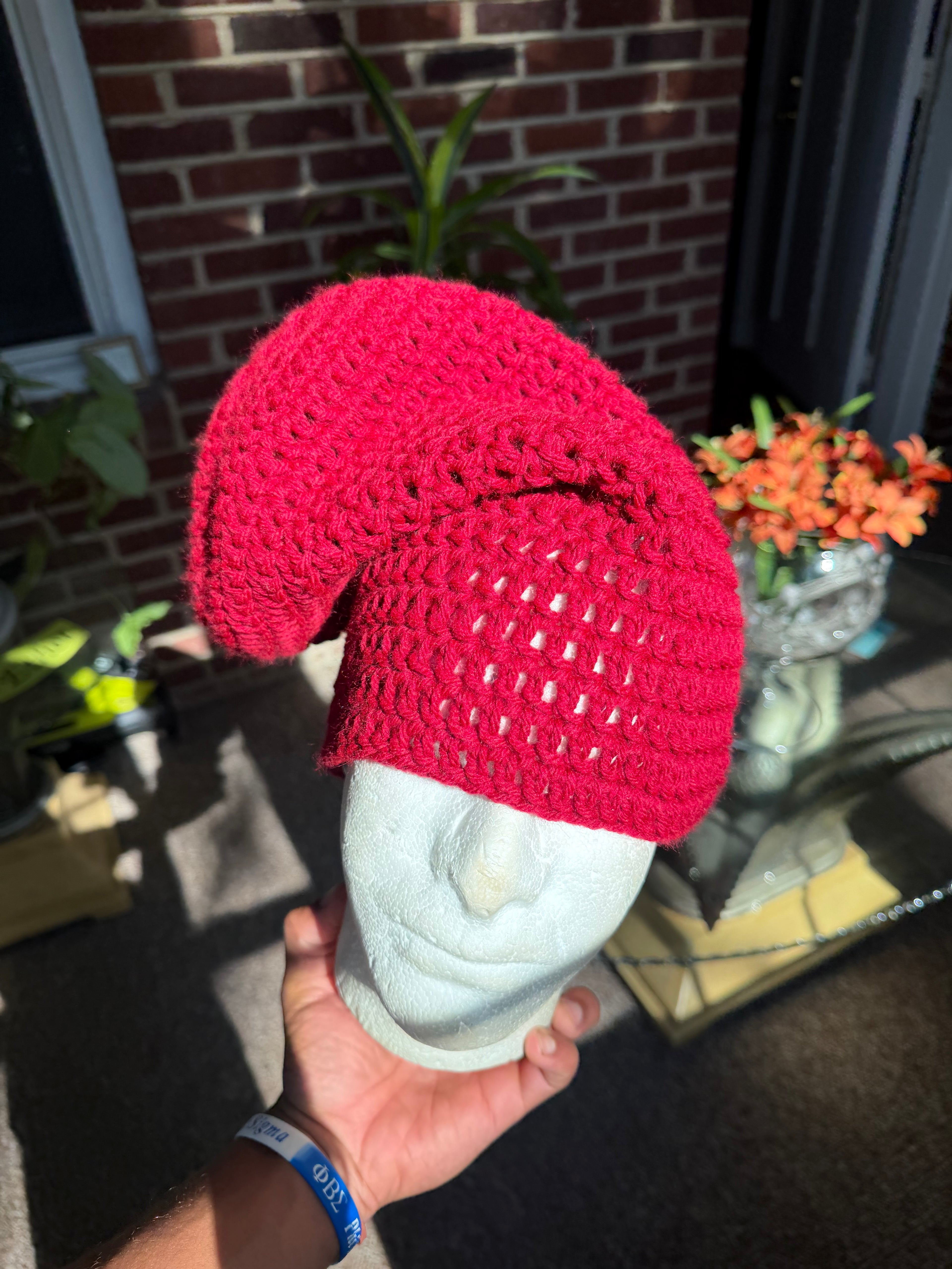 Crimson Slouch Beanie