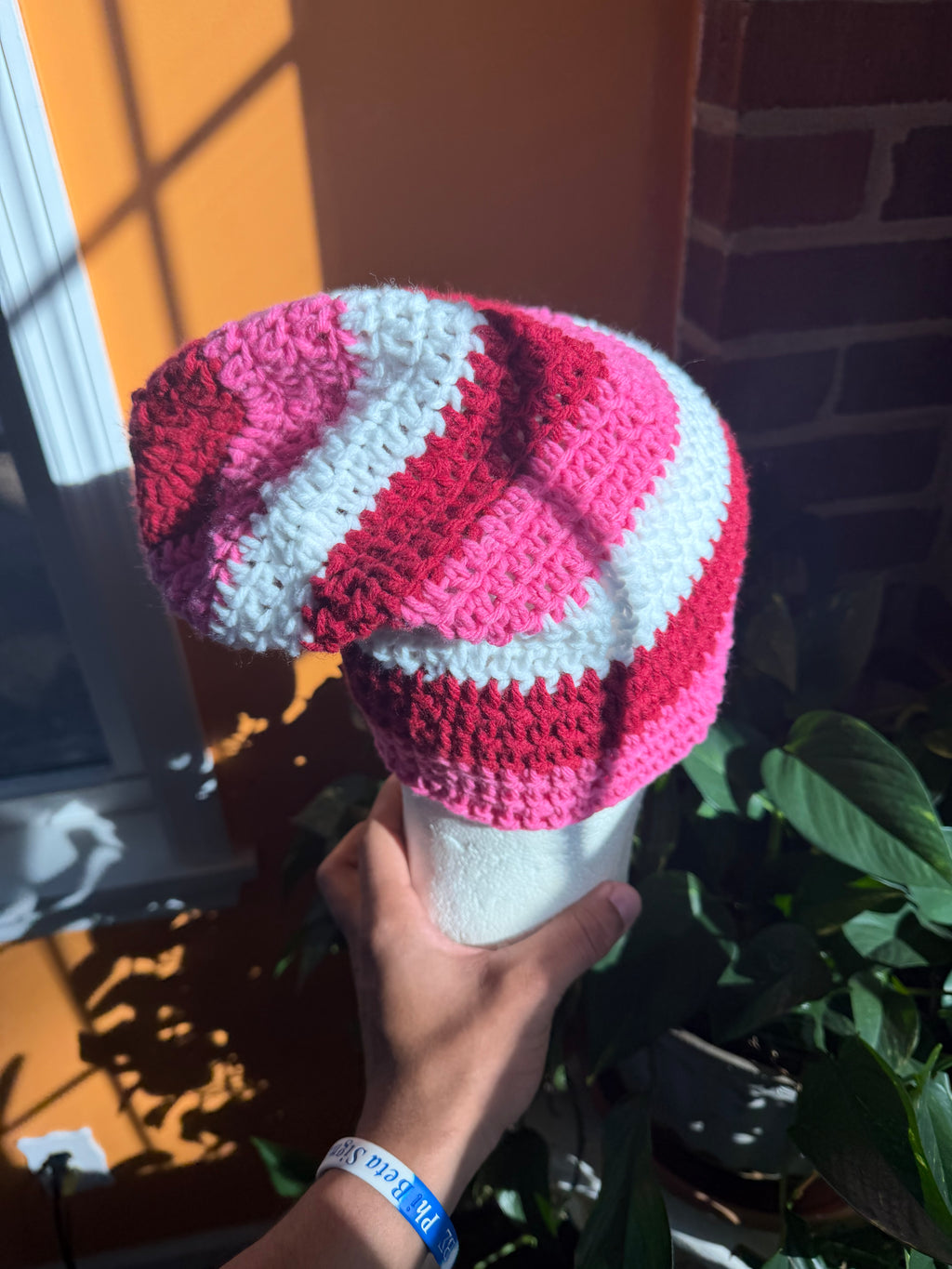 Pink Slouch Beanie