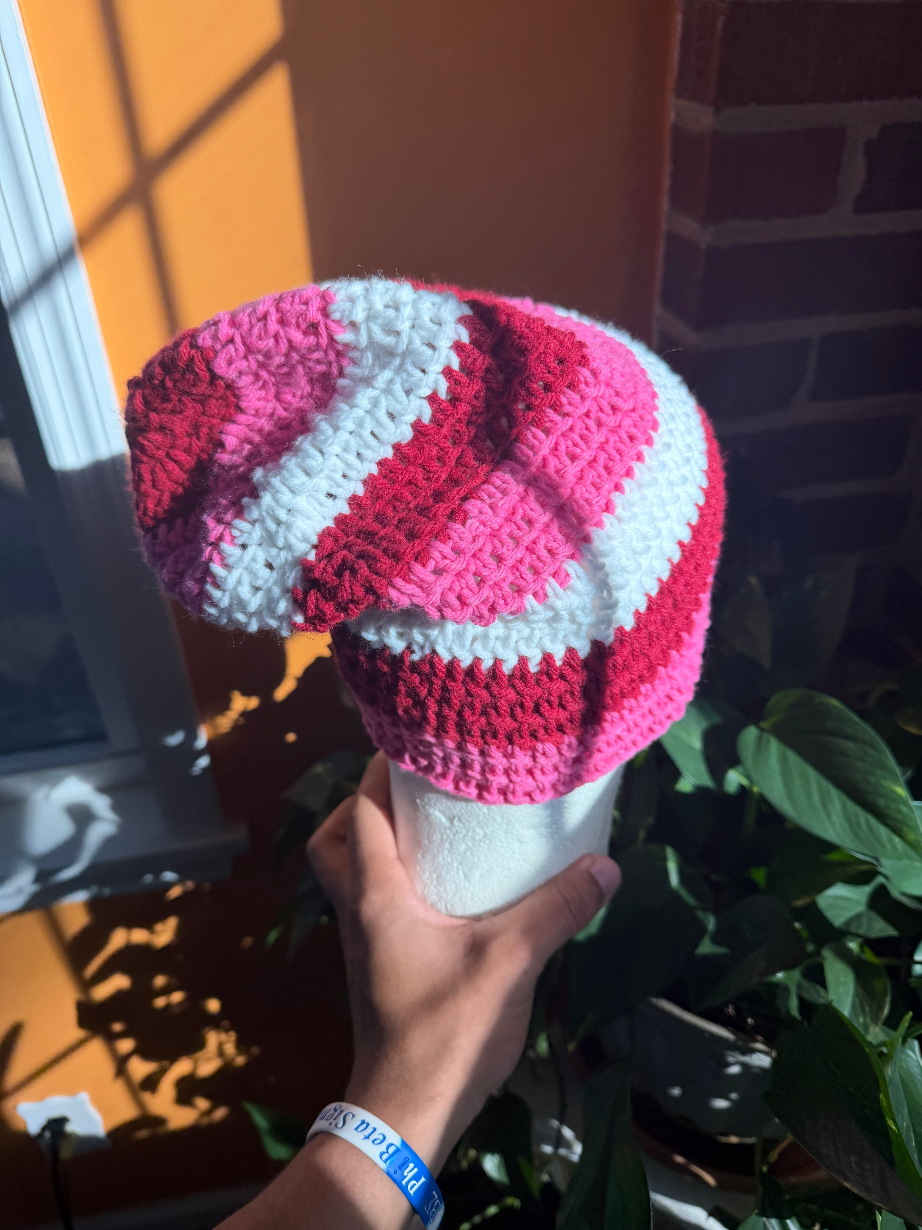 Pink Slouch Beanie