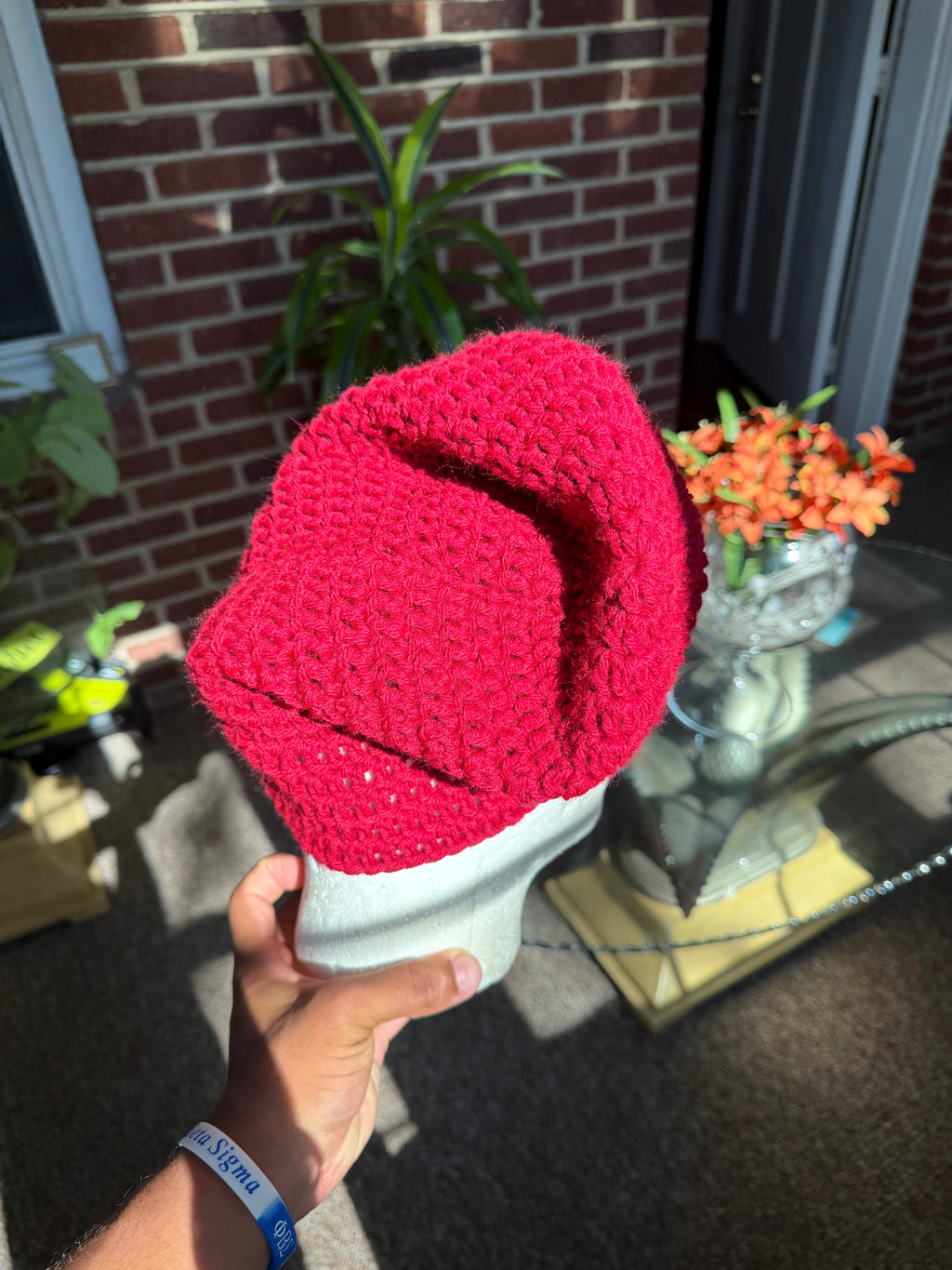 Crimson Slouch Beanie