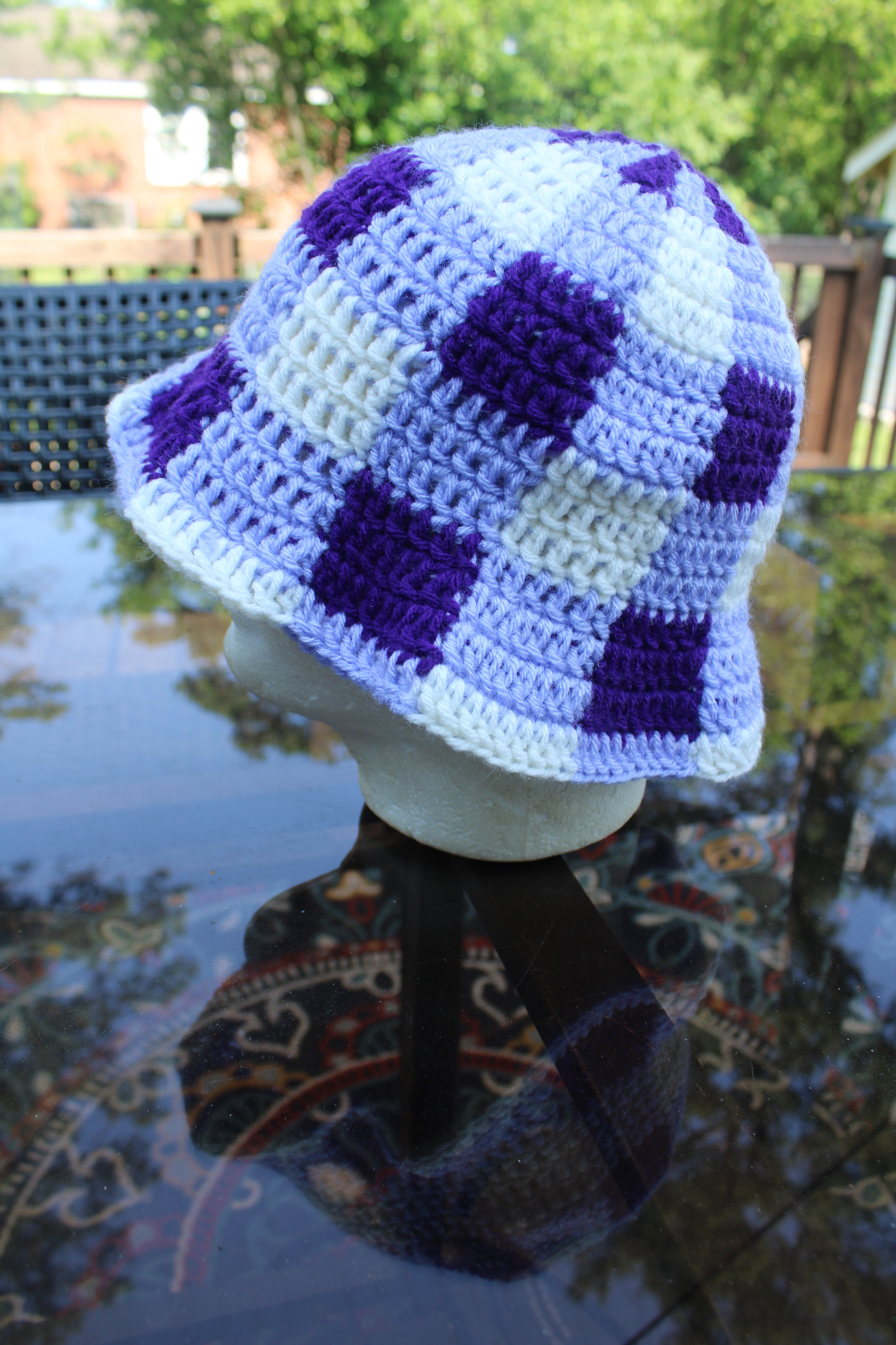 Purple Plaid Bucket Hat