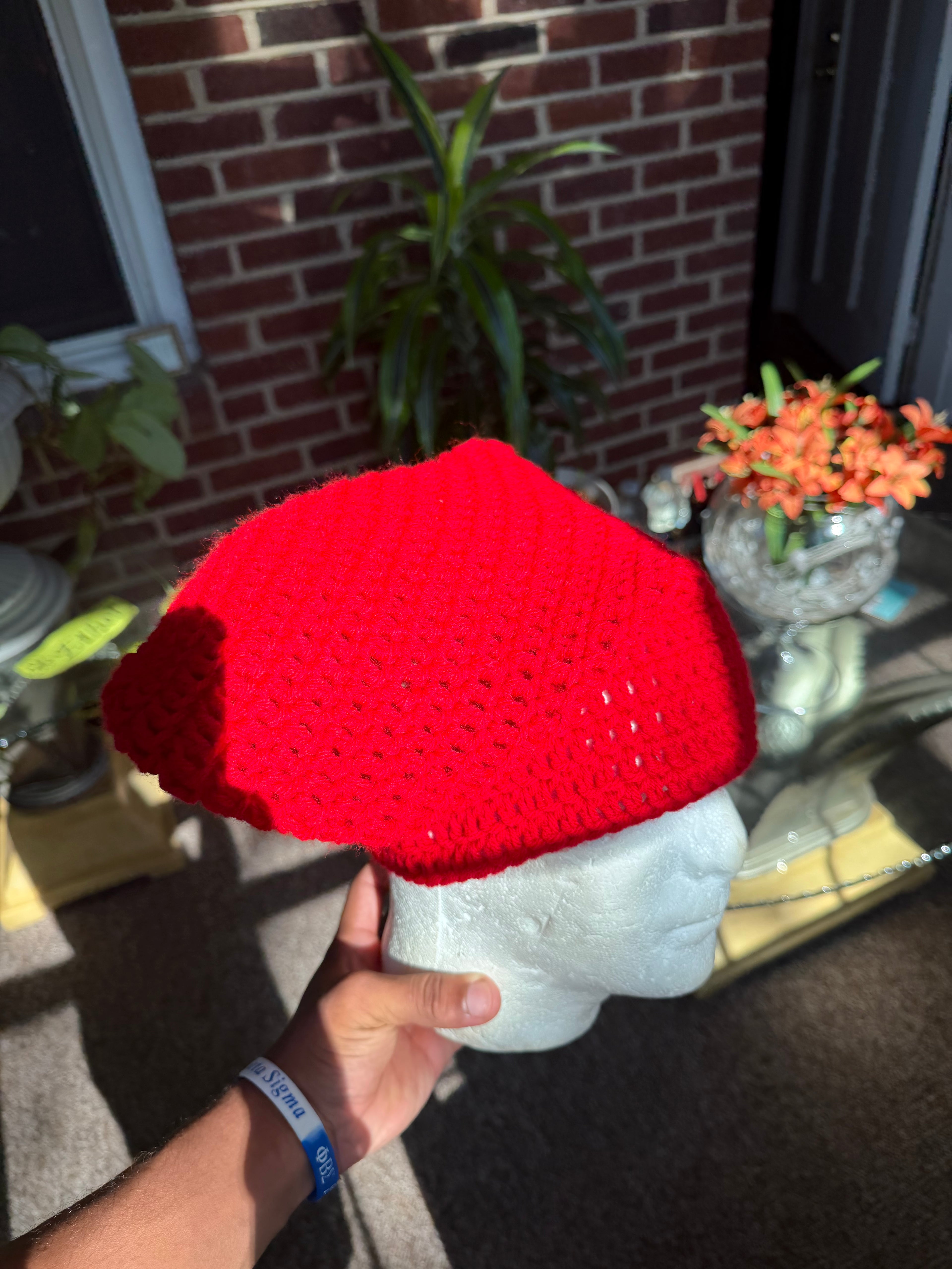 Red Slouch Beanie