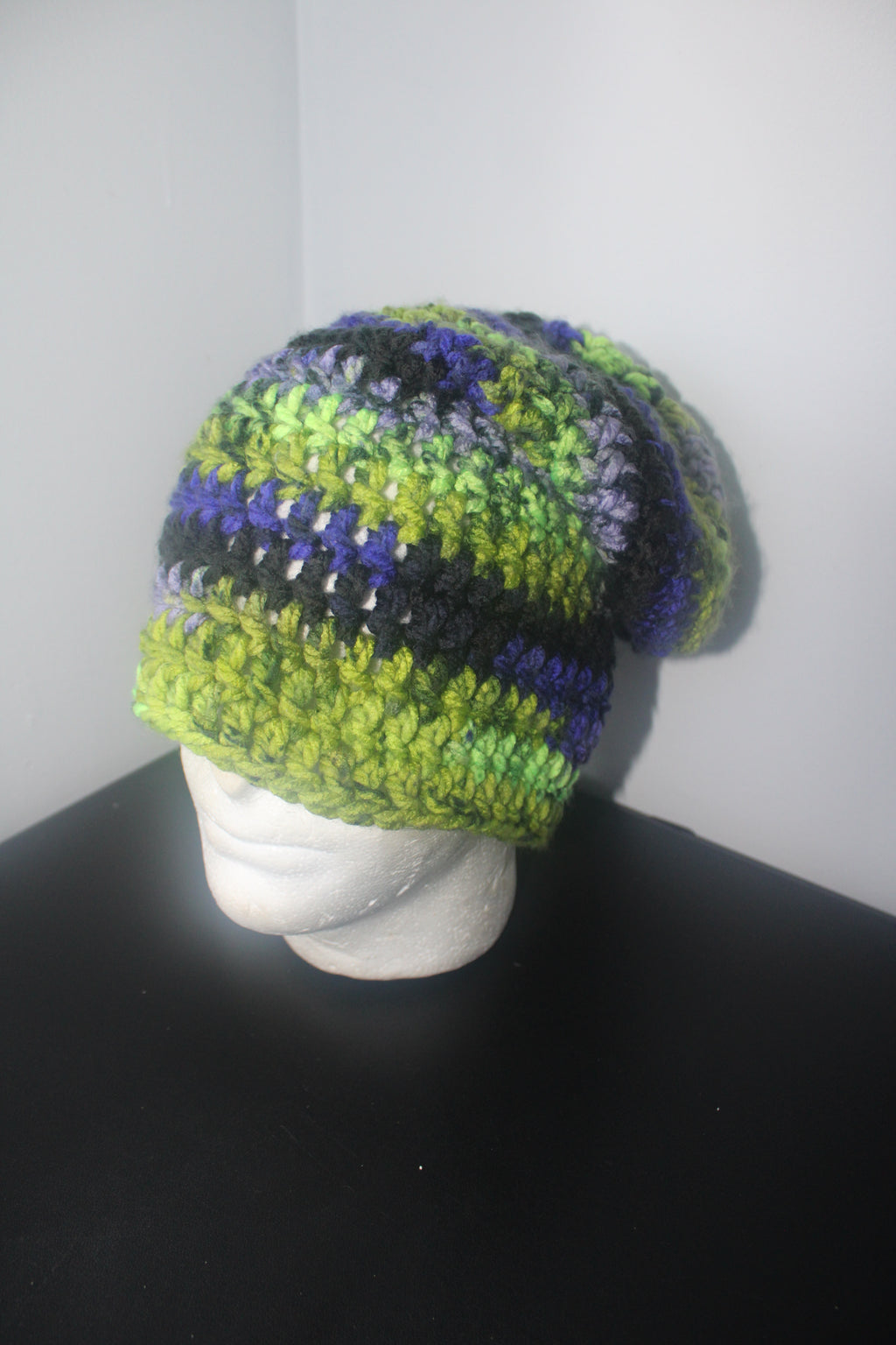 Green/Purple Slouch Beanie