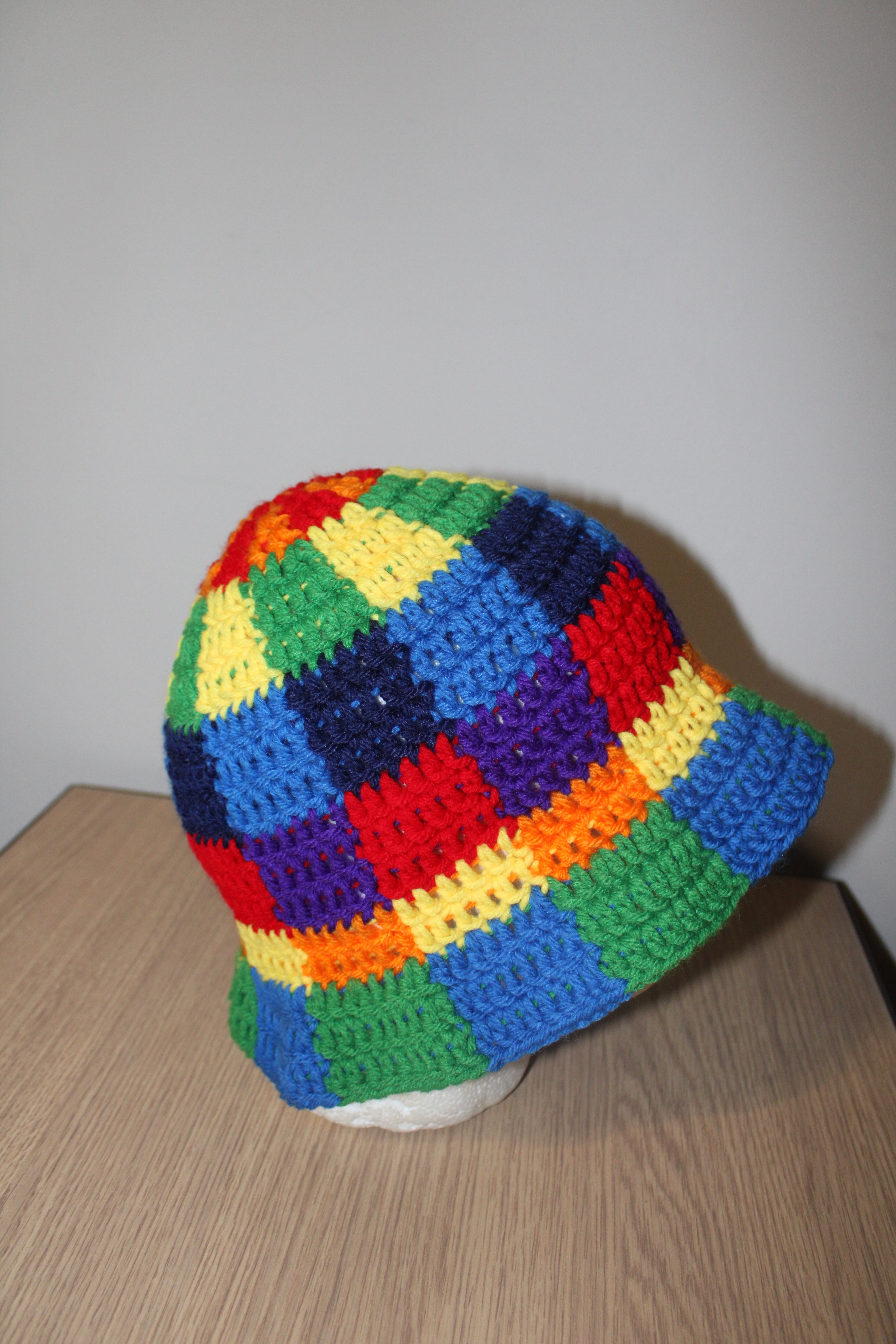 Rainbow Checker Bucket Hats