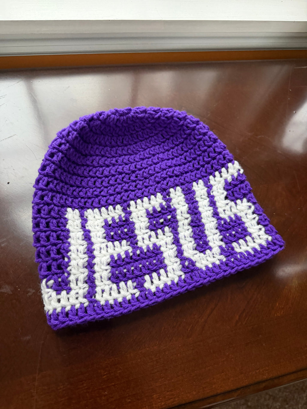 Jesus Beanie Purple