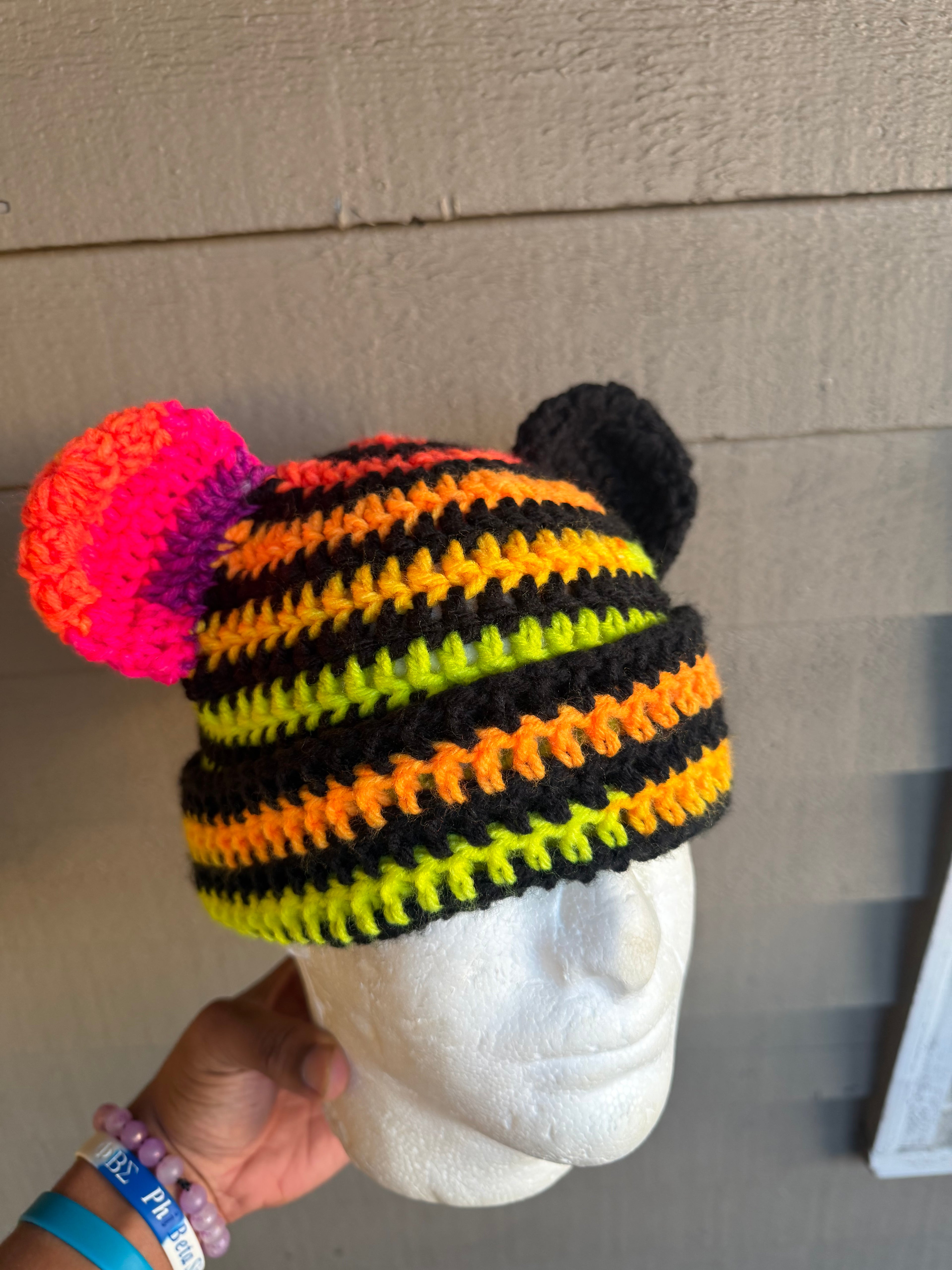 Neon Bear Beanie