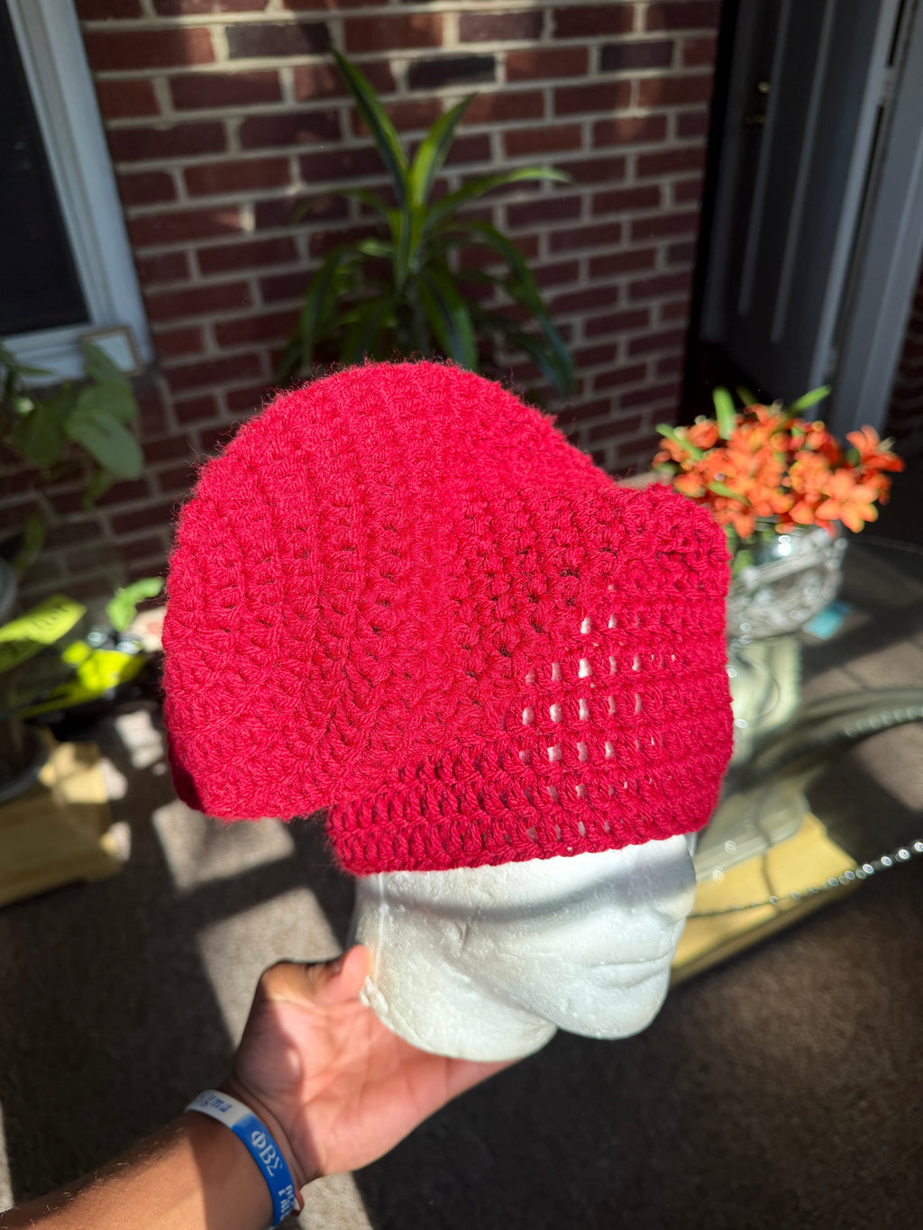 Red Slouch Beanie