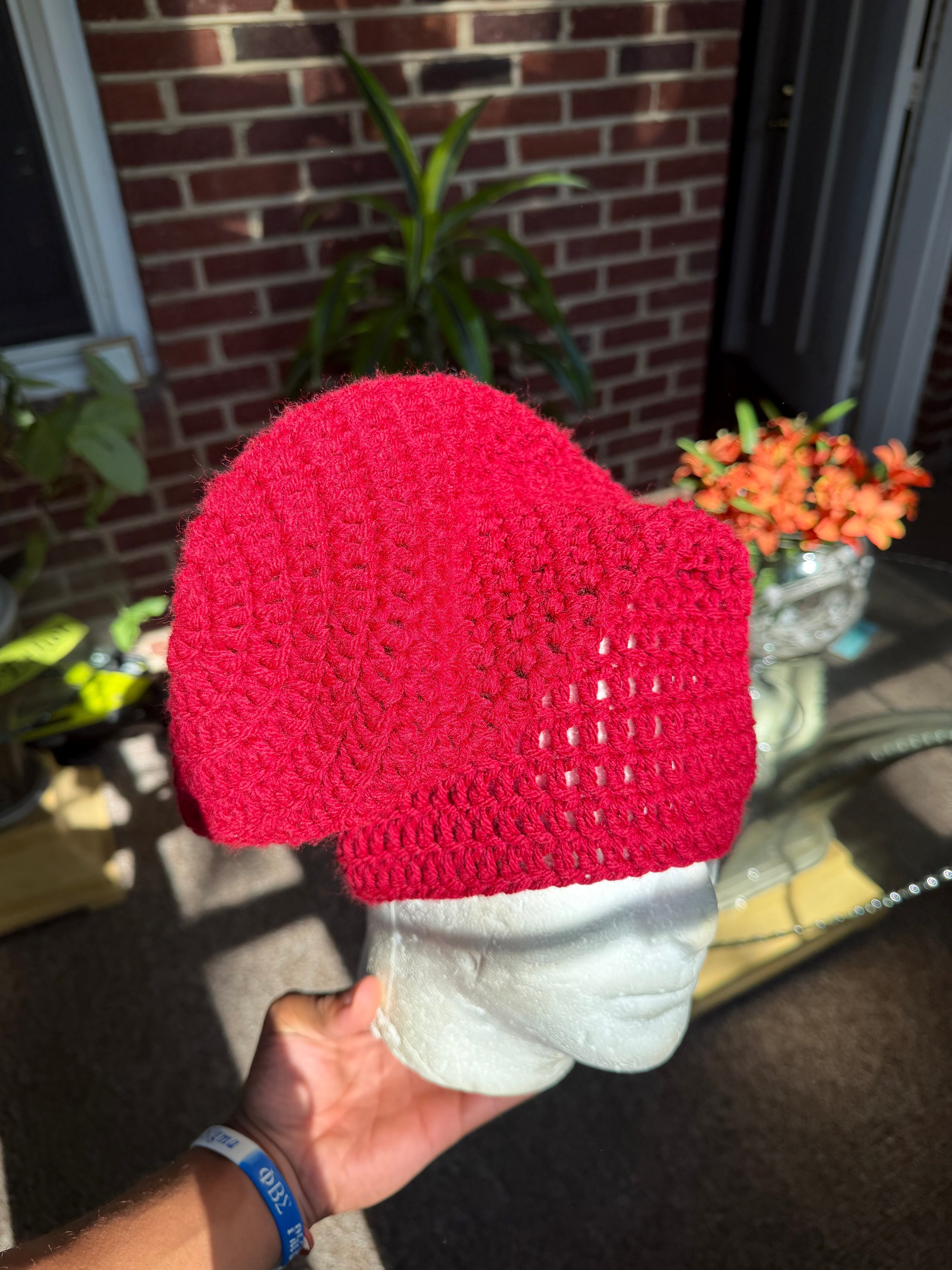 Red Slouch Beanie