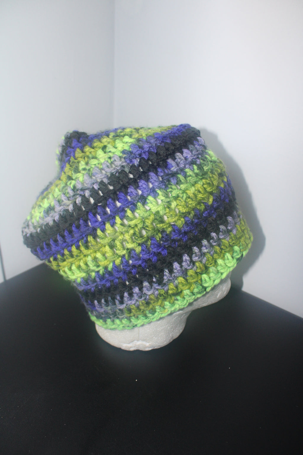 Green/Purple Slouch Beanie