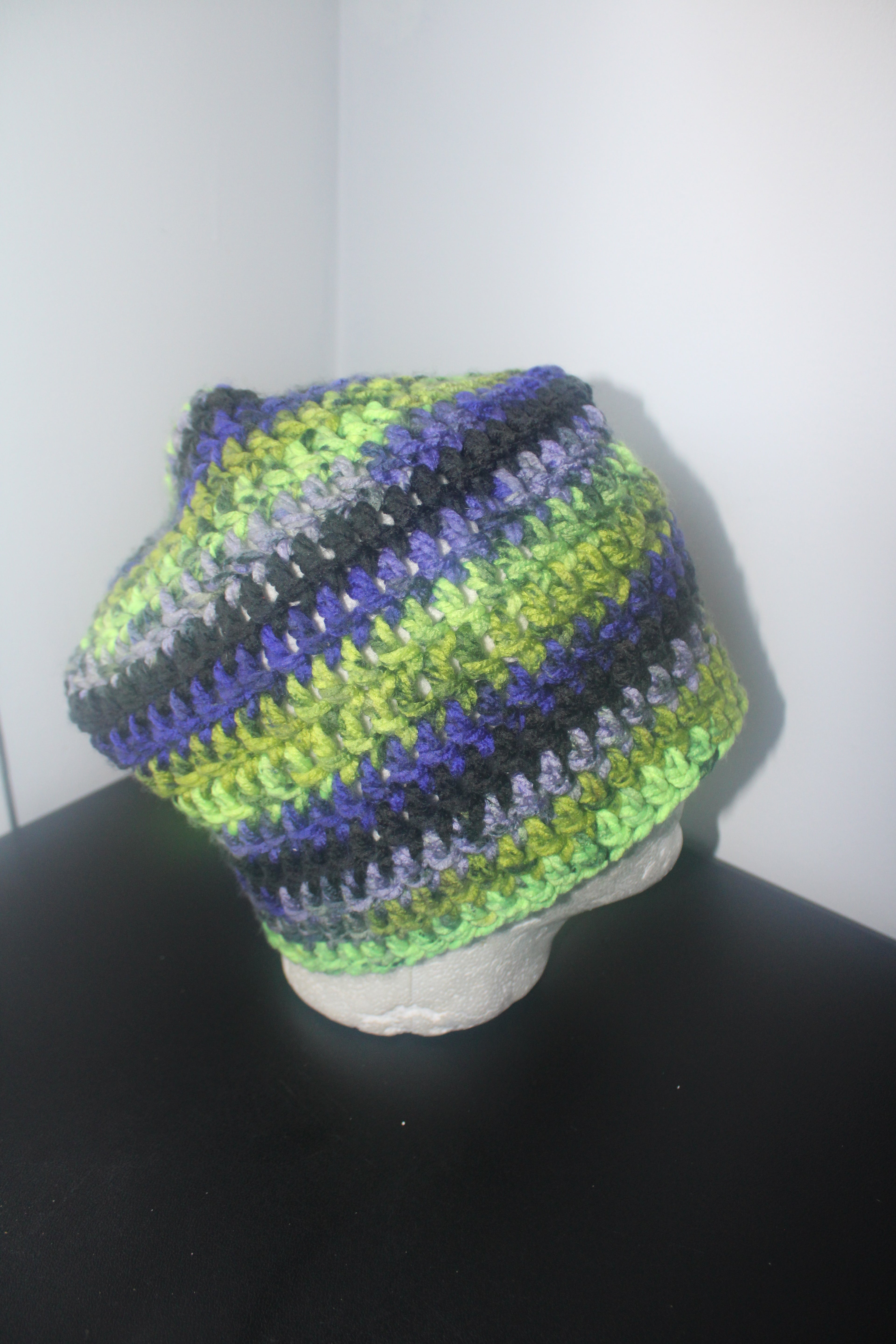 Green/Purple Slouch Beanie