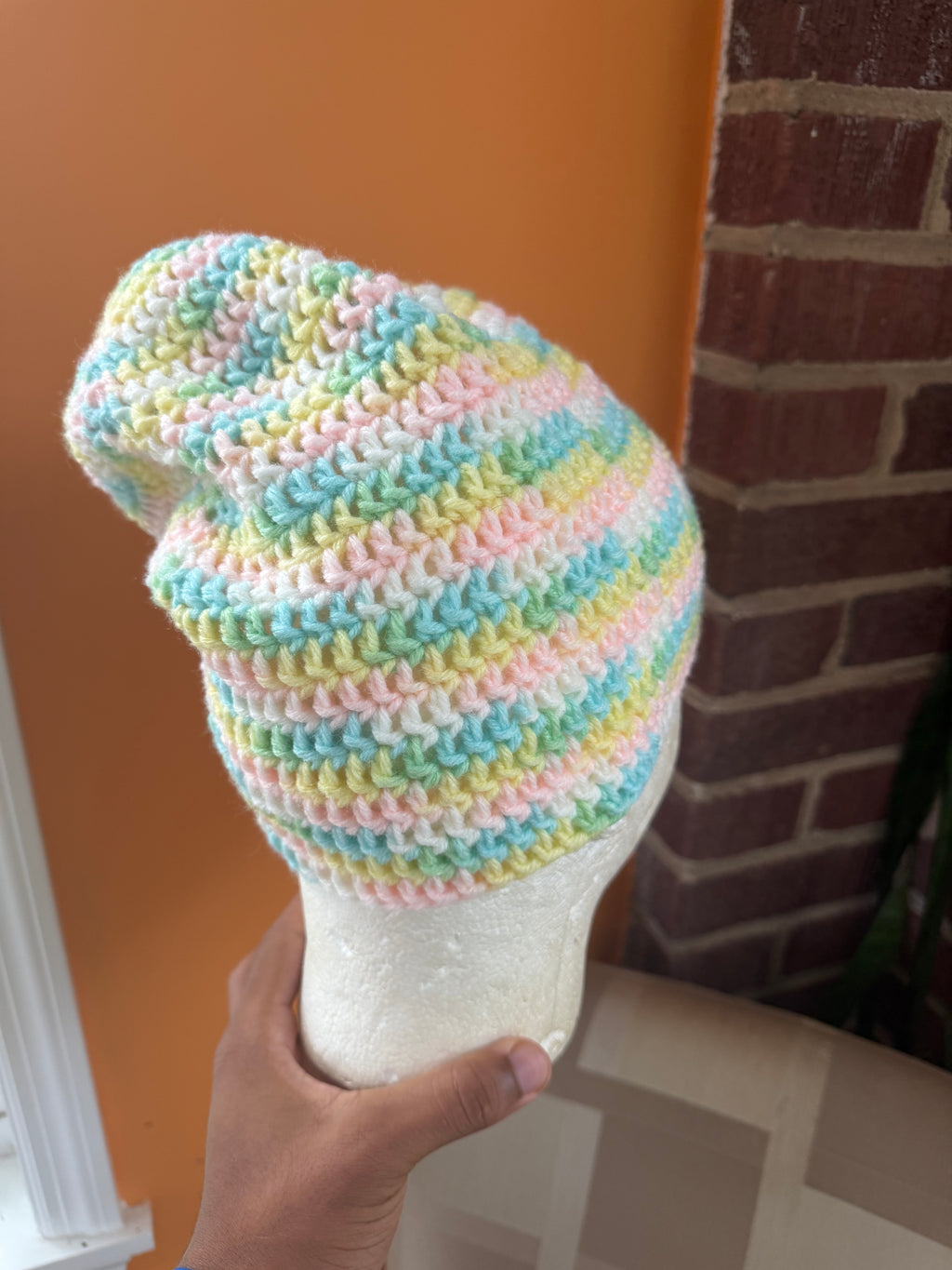 Cotton Candy Slouch Beanie
