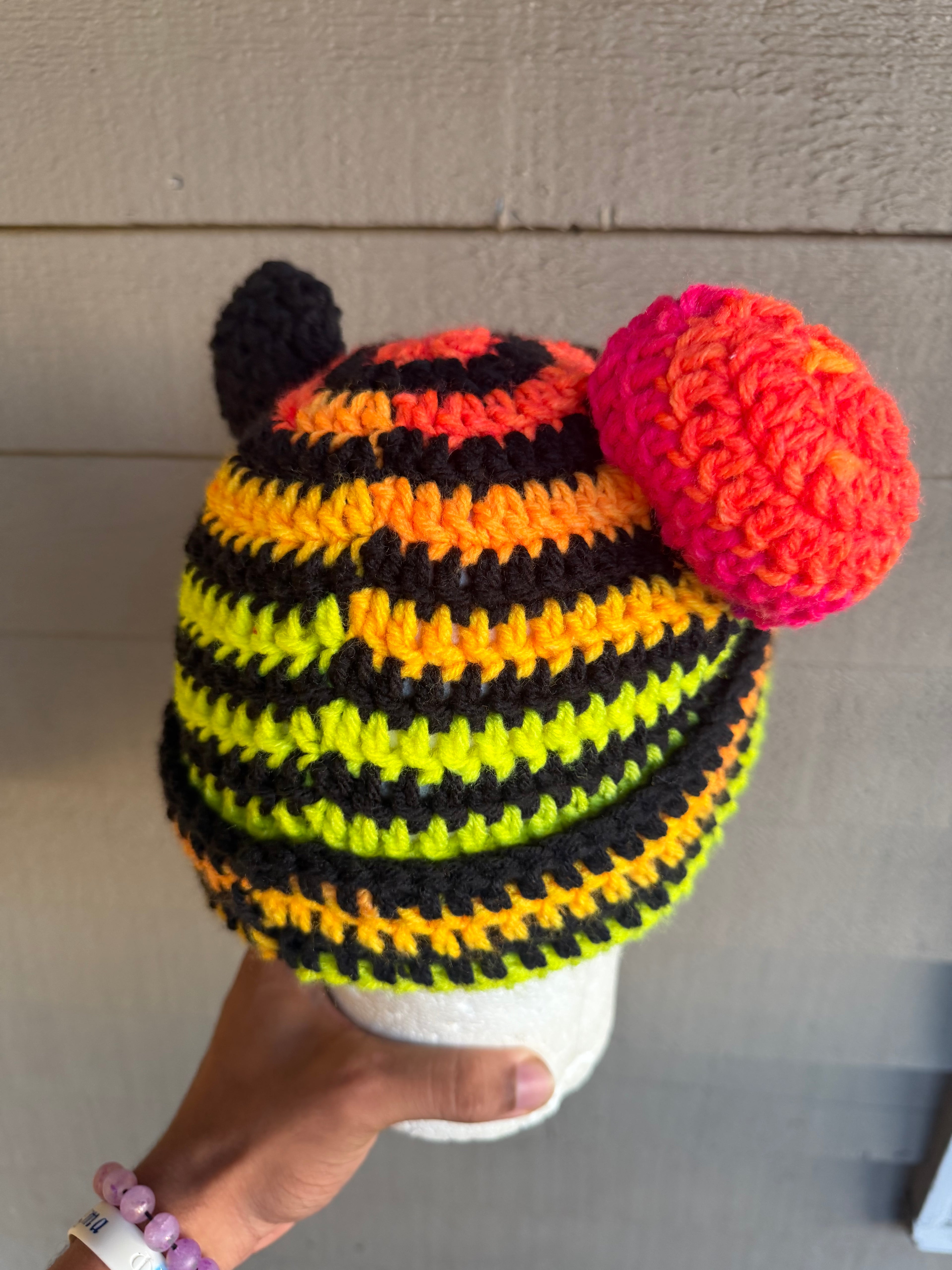 Neon Bear Beanie