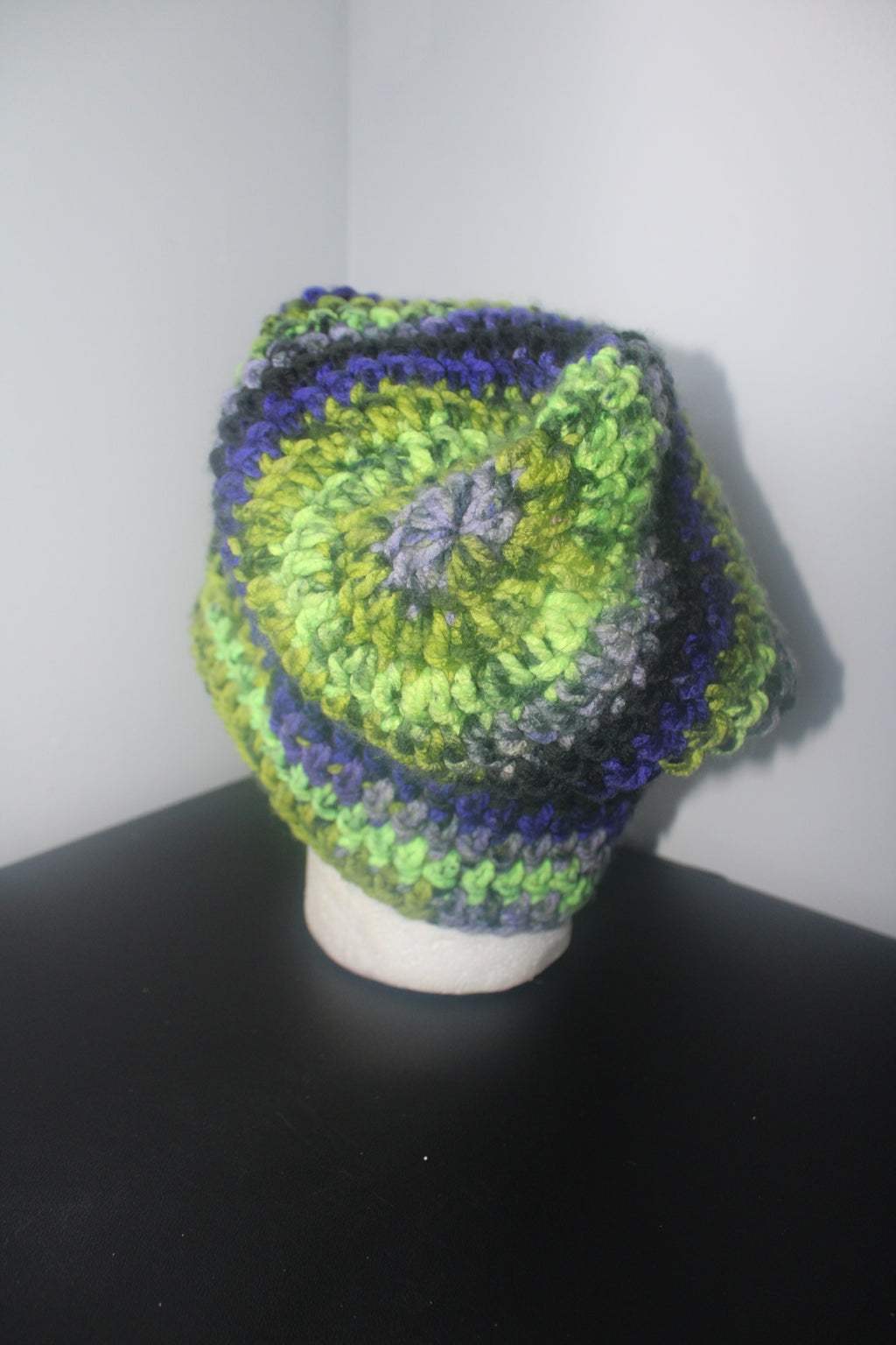 Green/Purple Slouch Beanie