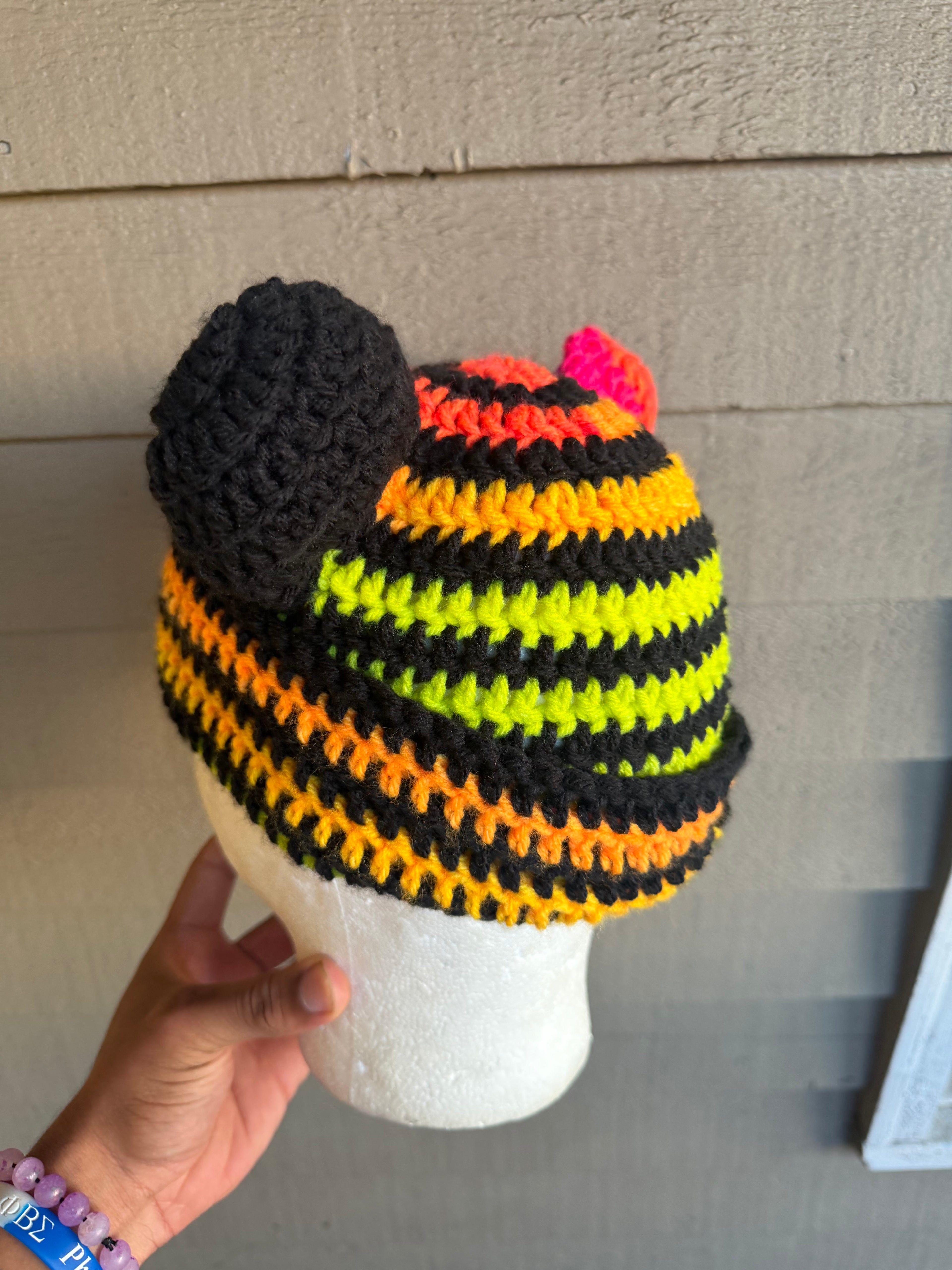 Neon Bear Beanie