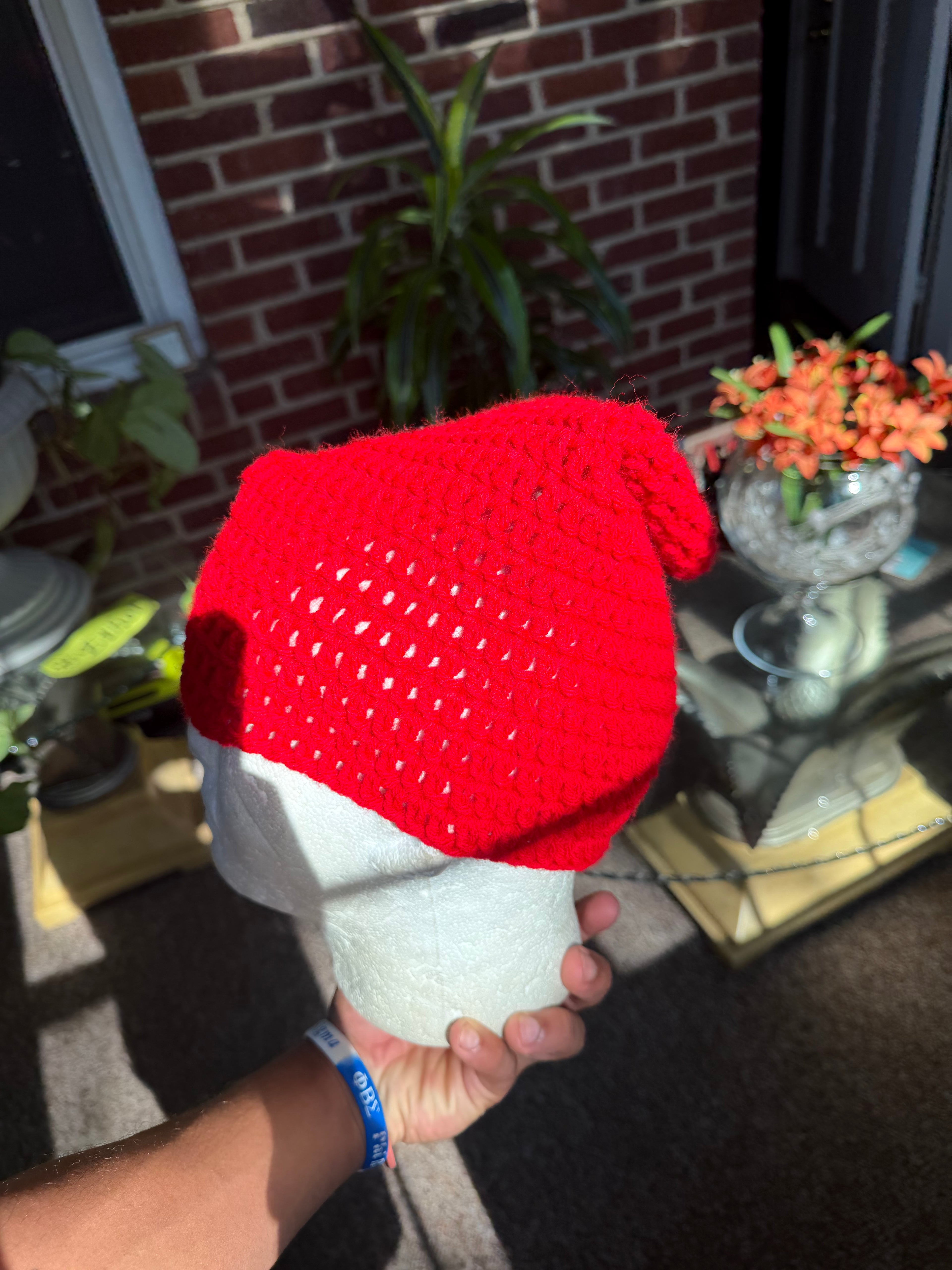 Red Slouch Beanie