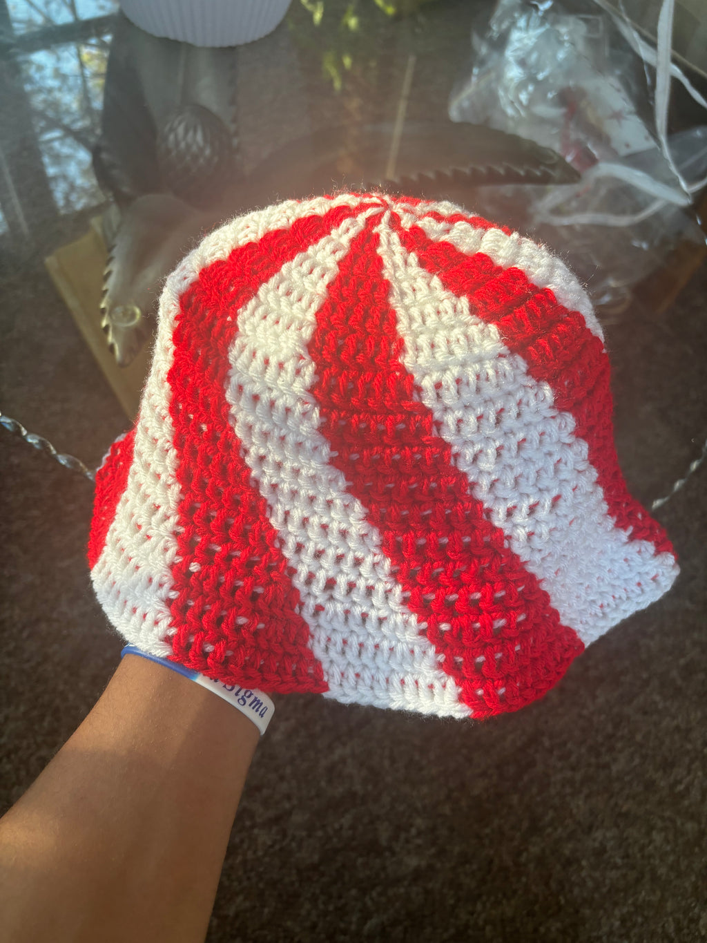 Peppermint Spiral Bucket Hat