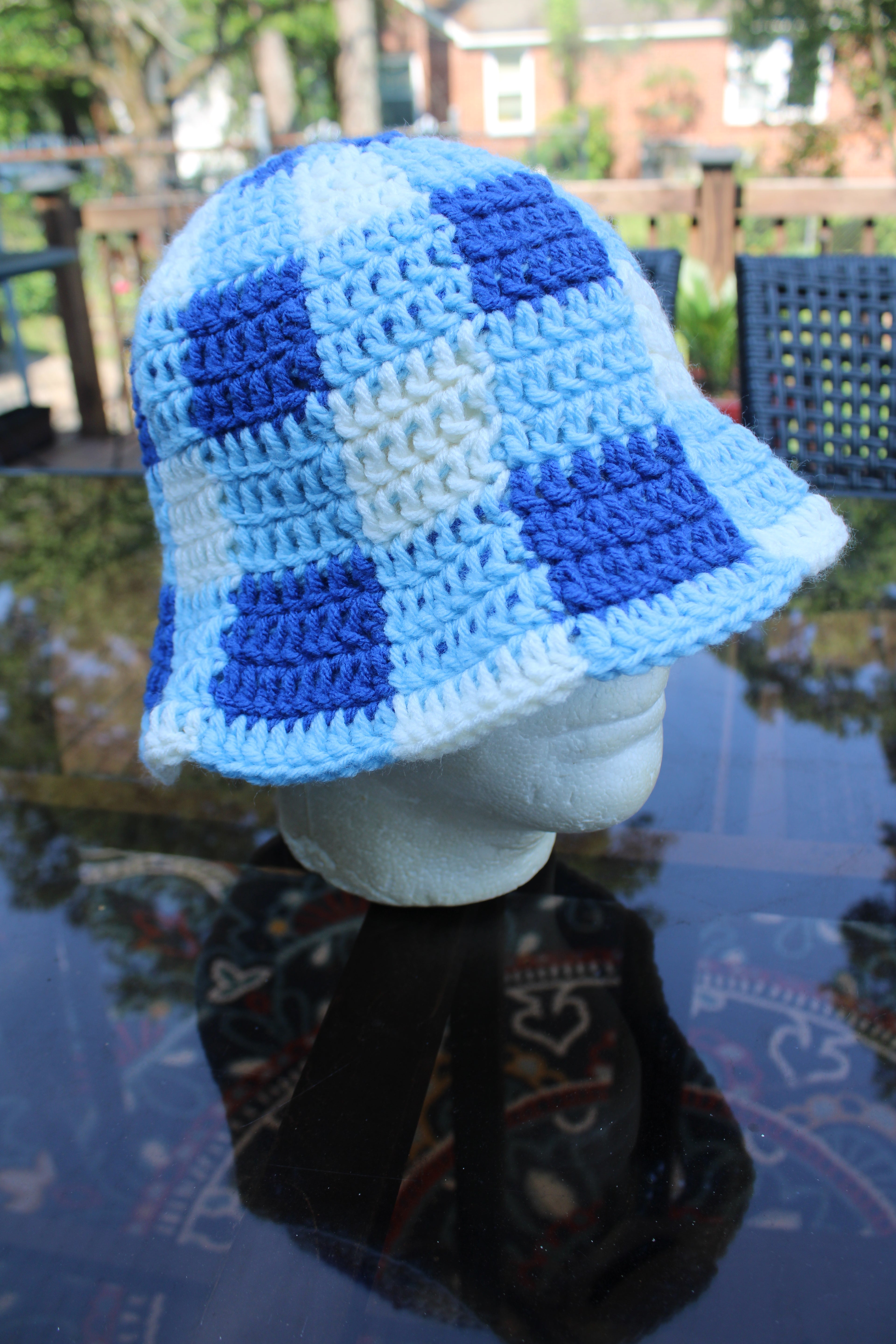 Blue Plaid Bucket Hat