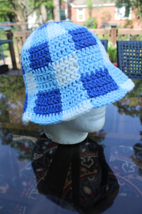 Blue Plaid Bucket Hat