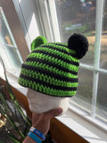 Green & Black Bear Beanie