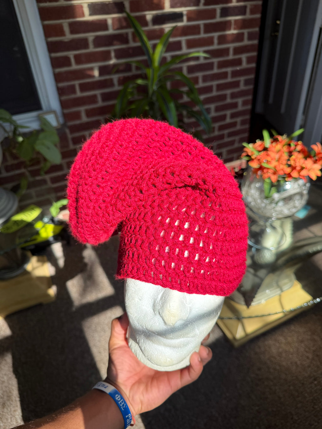 Crimson Slouch Beanie