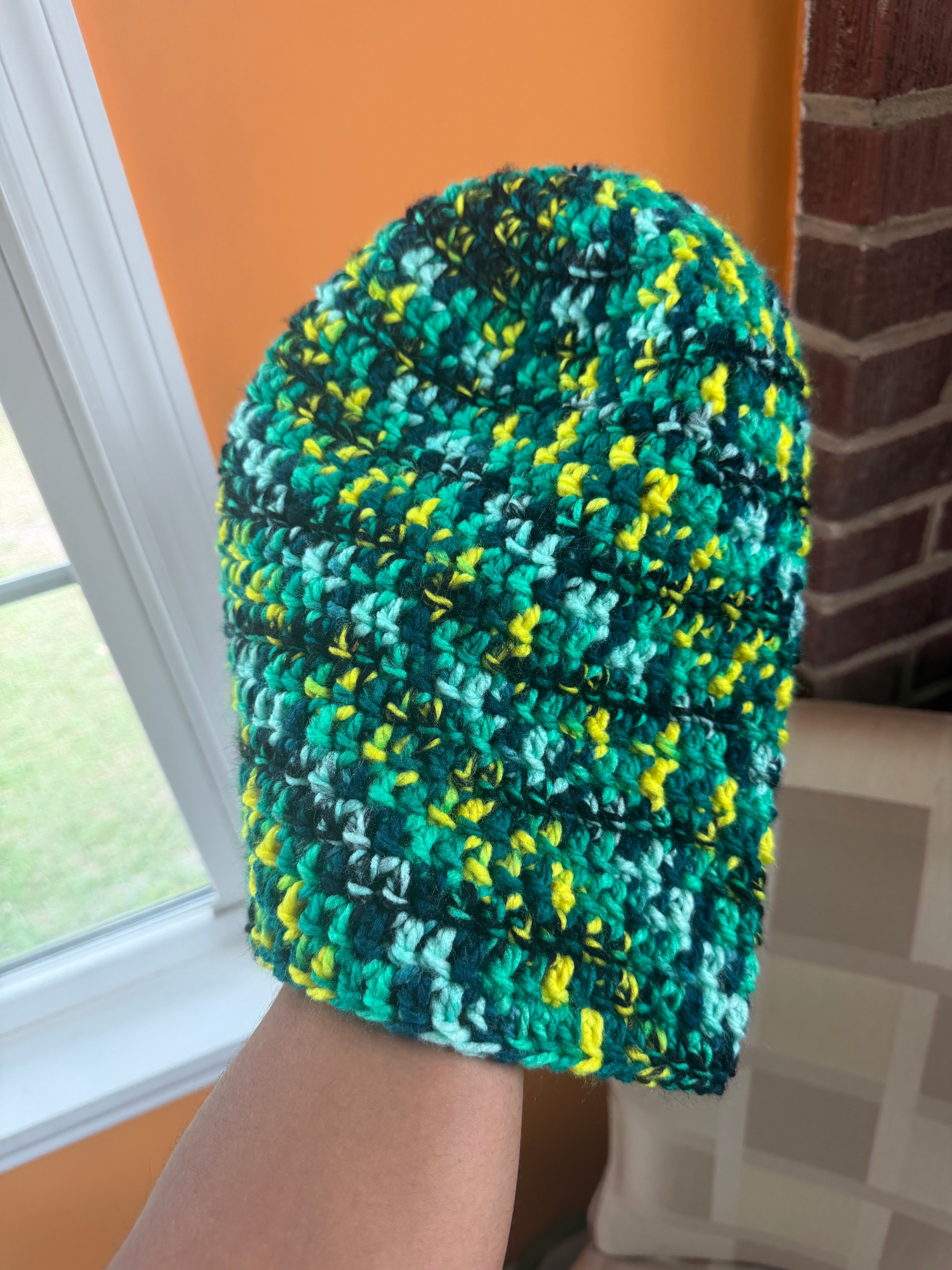 Multi-Green Slouch Beanie
