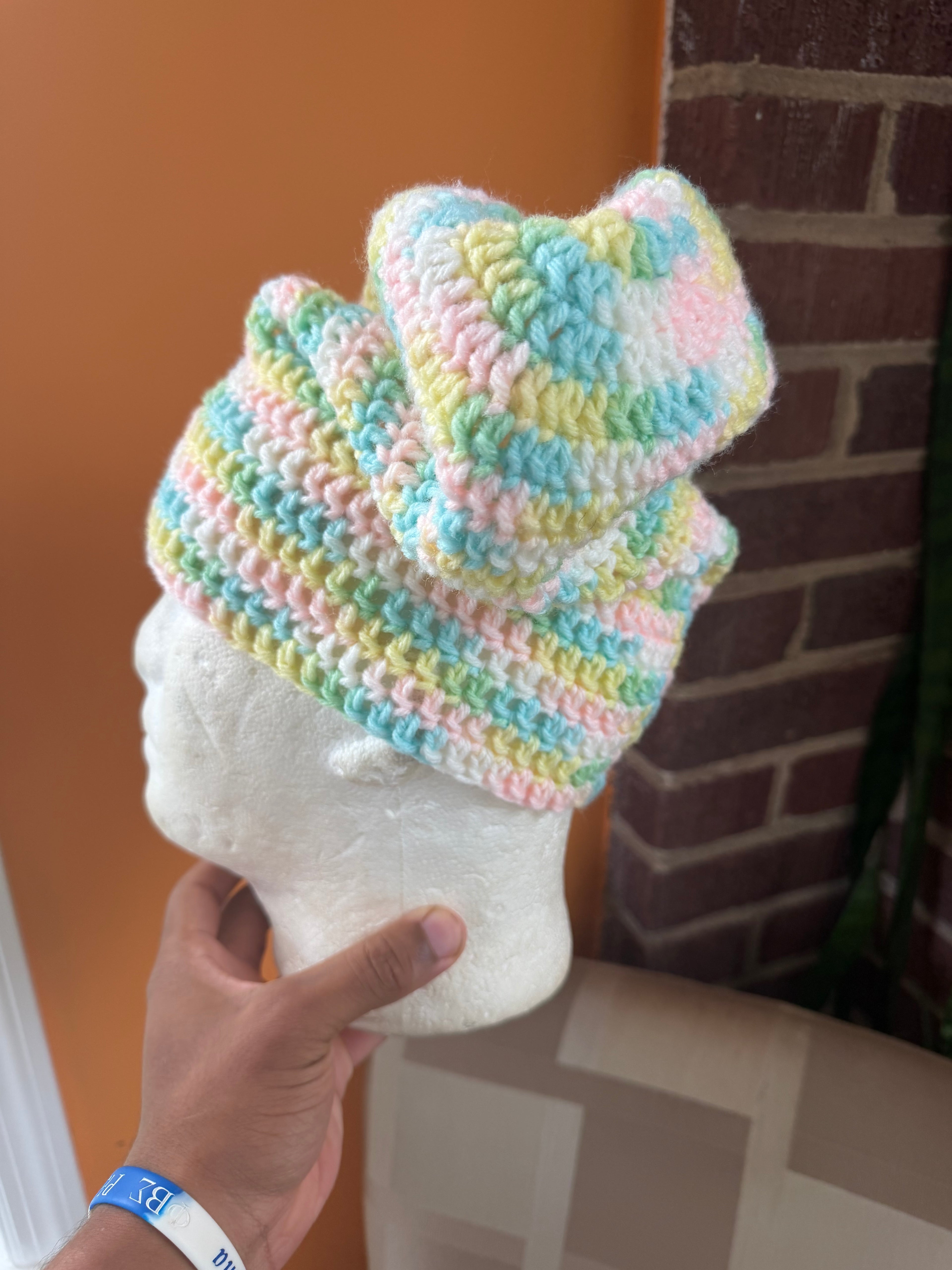 Cotton Candy Slouch Beanie