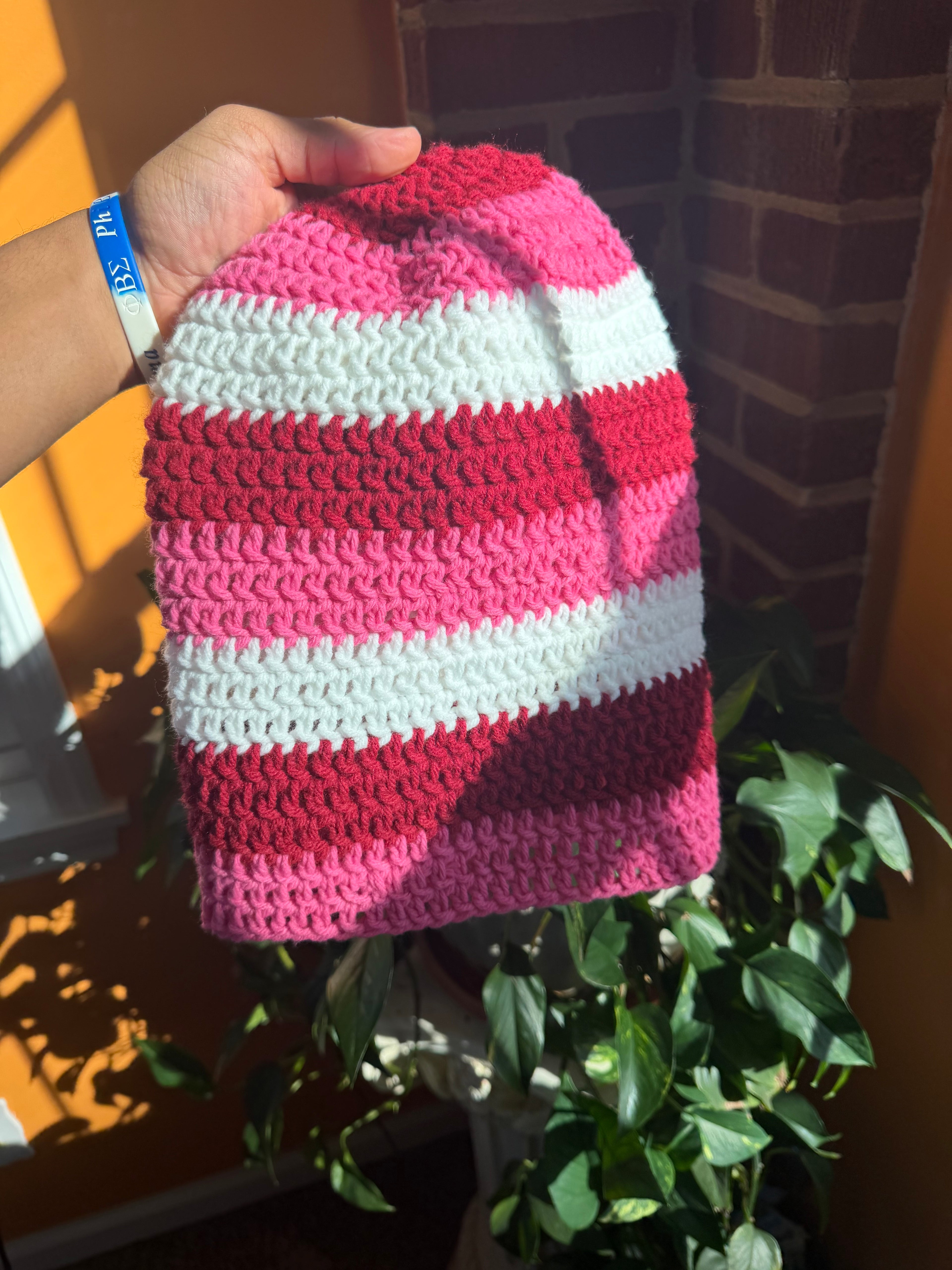 Pink Slouch Beanie