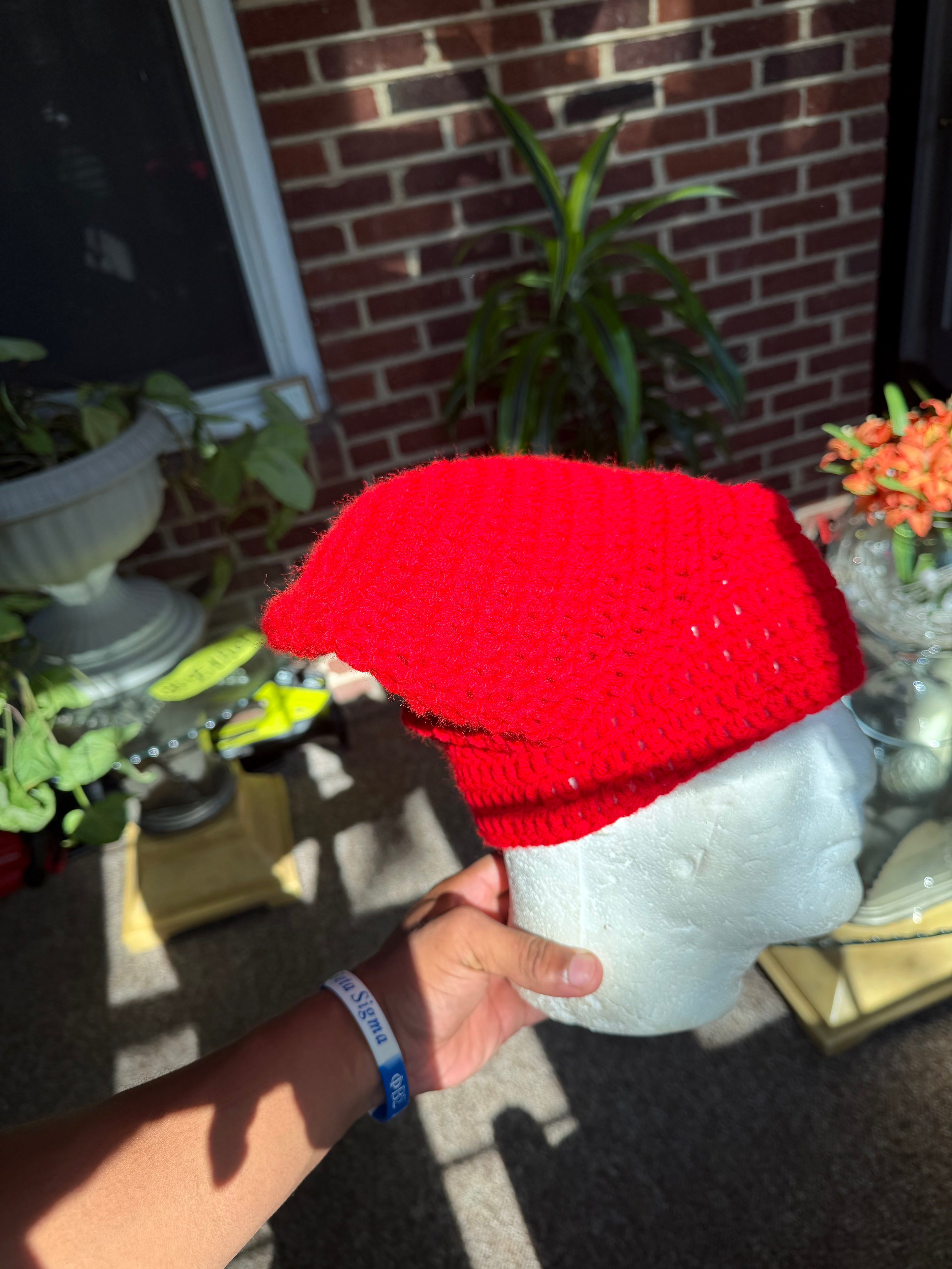 Red Slouch Beanie
