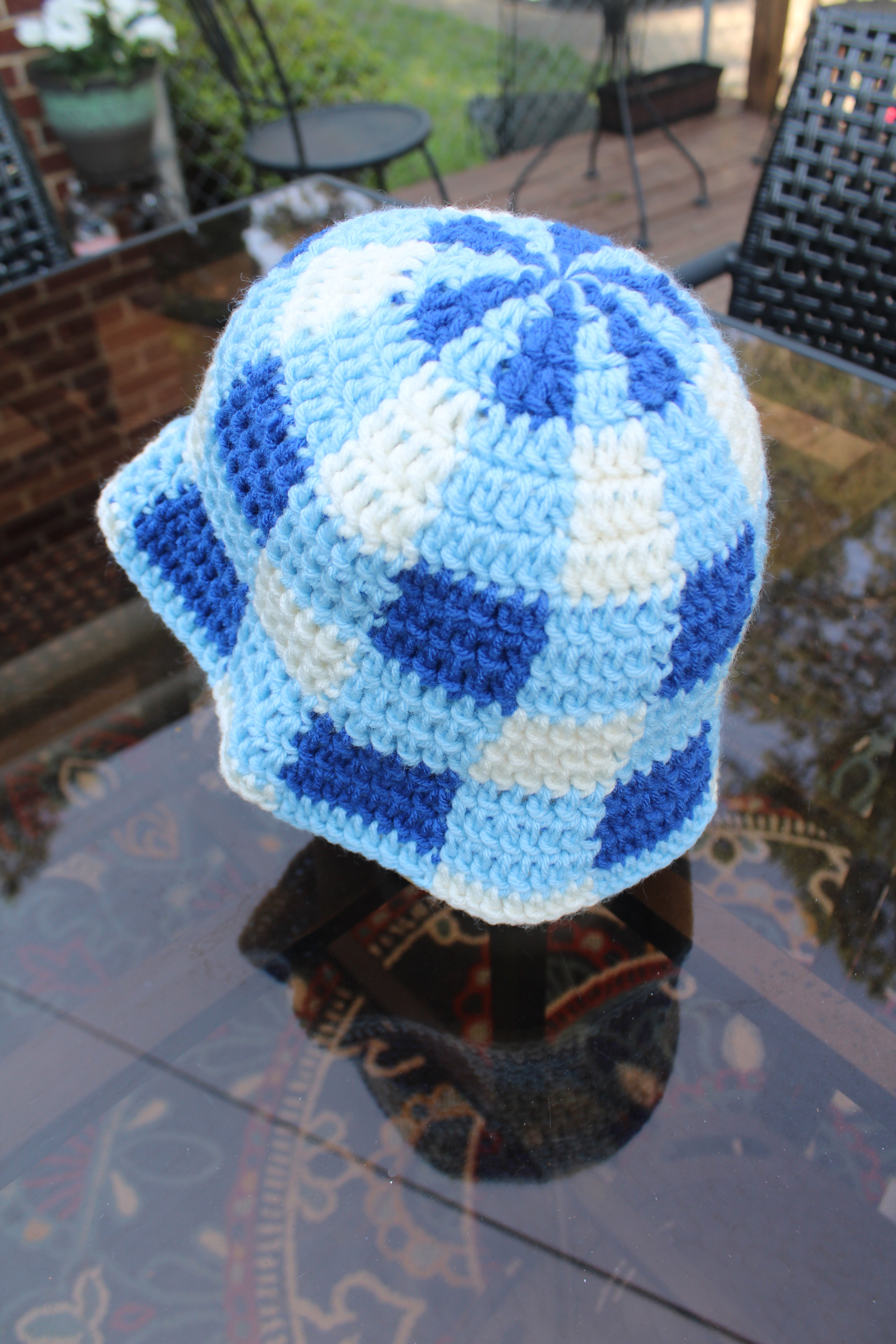 Blue Plaid Bucket Hat