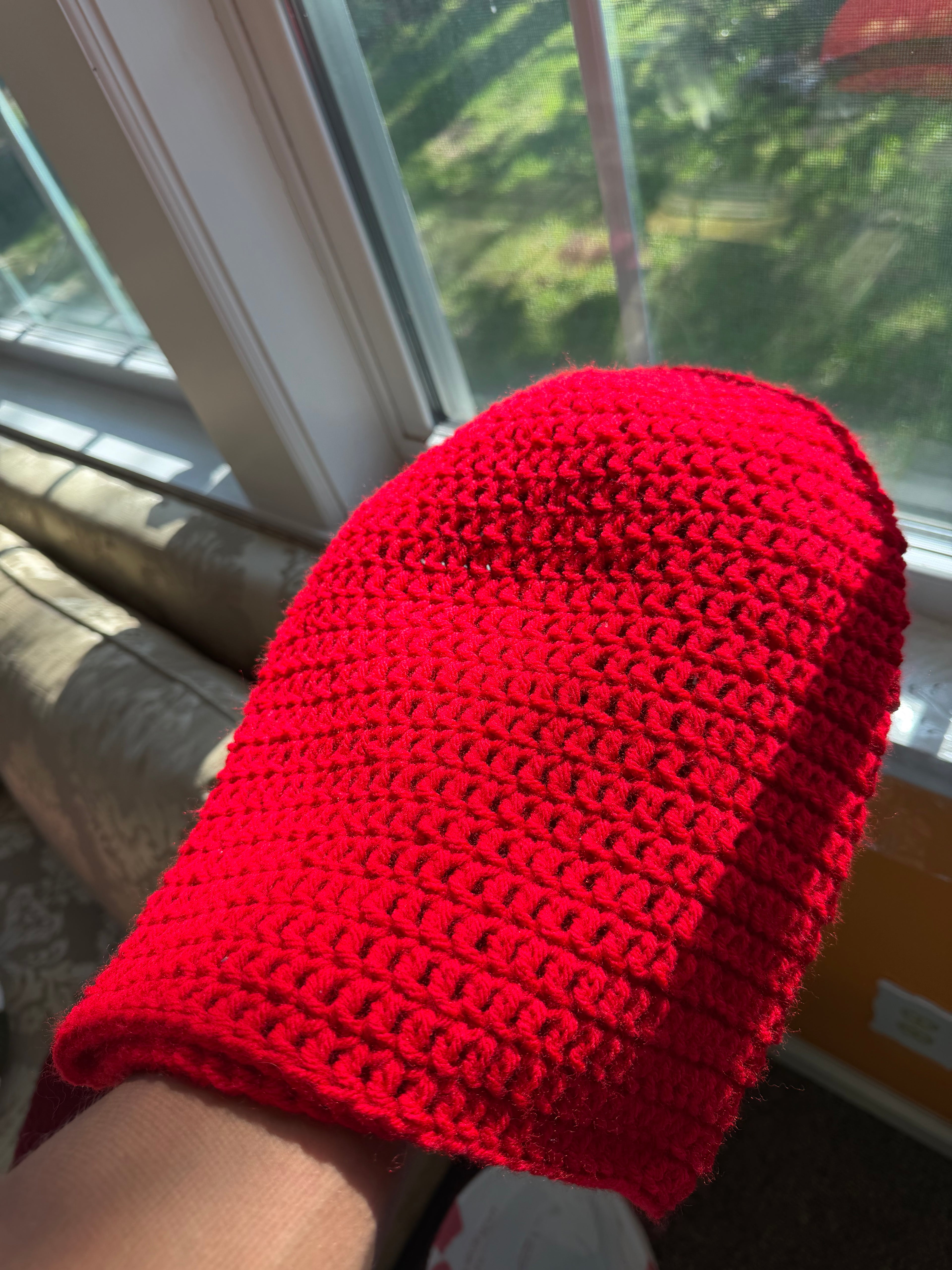 Red Slouch Beanie