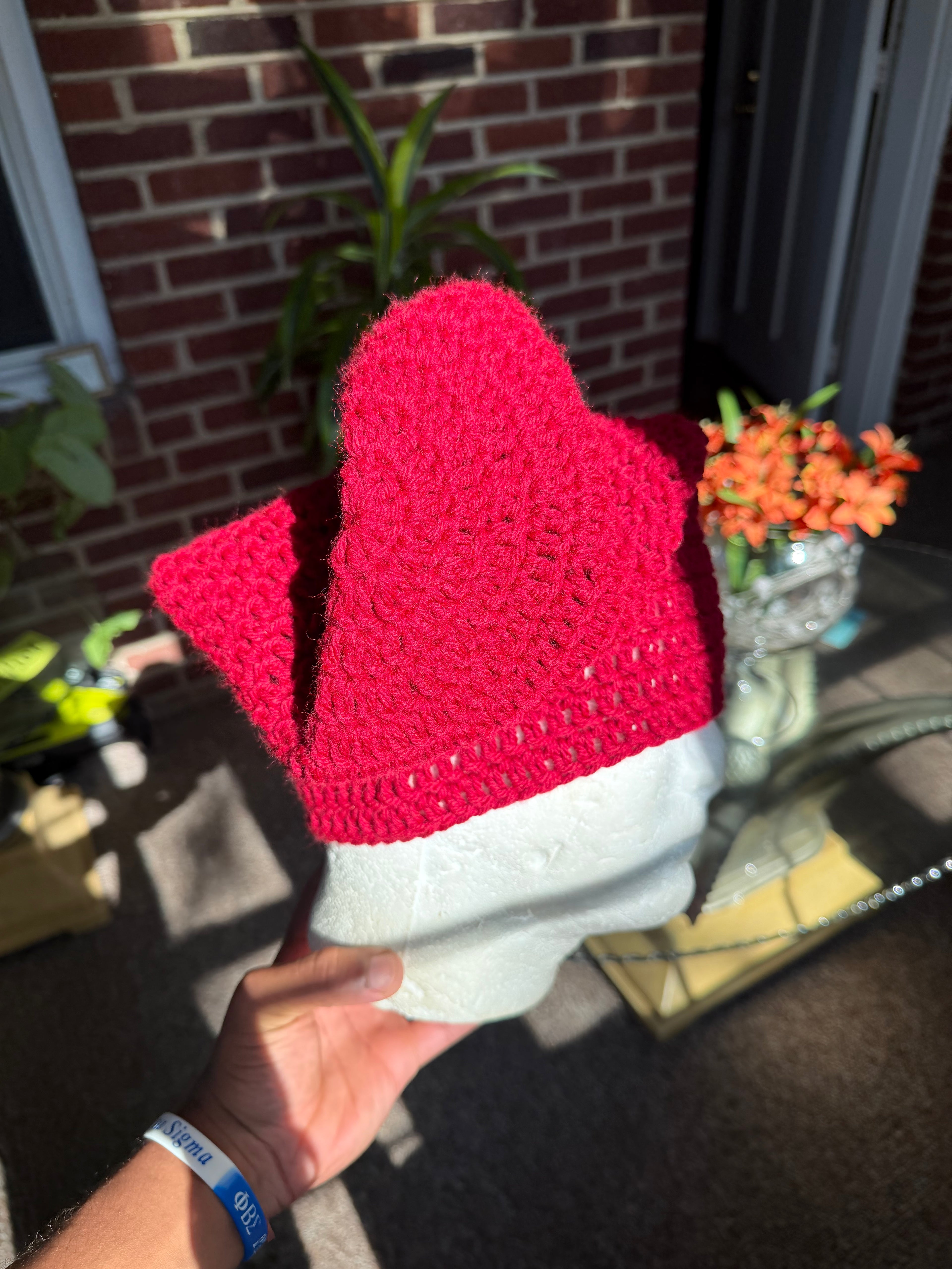 Crimson Slouch Beanie